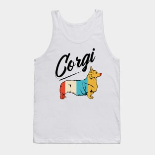 Welsh Corgi - Retro Style Vintage Corgi Tank Top